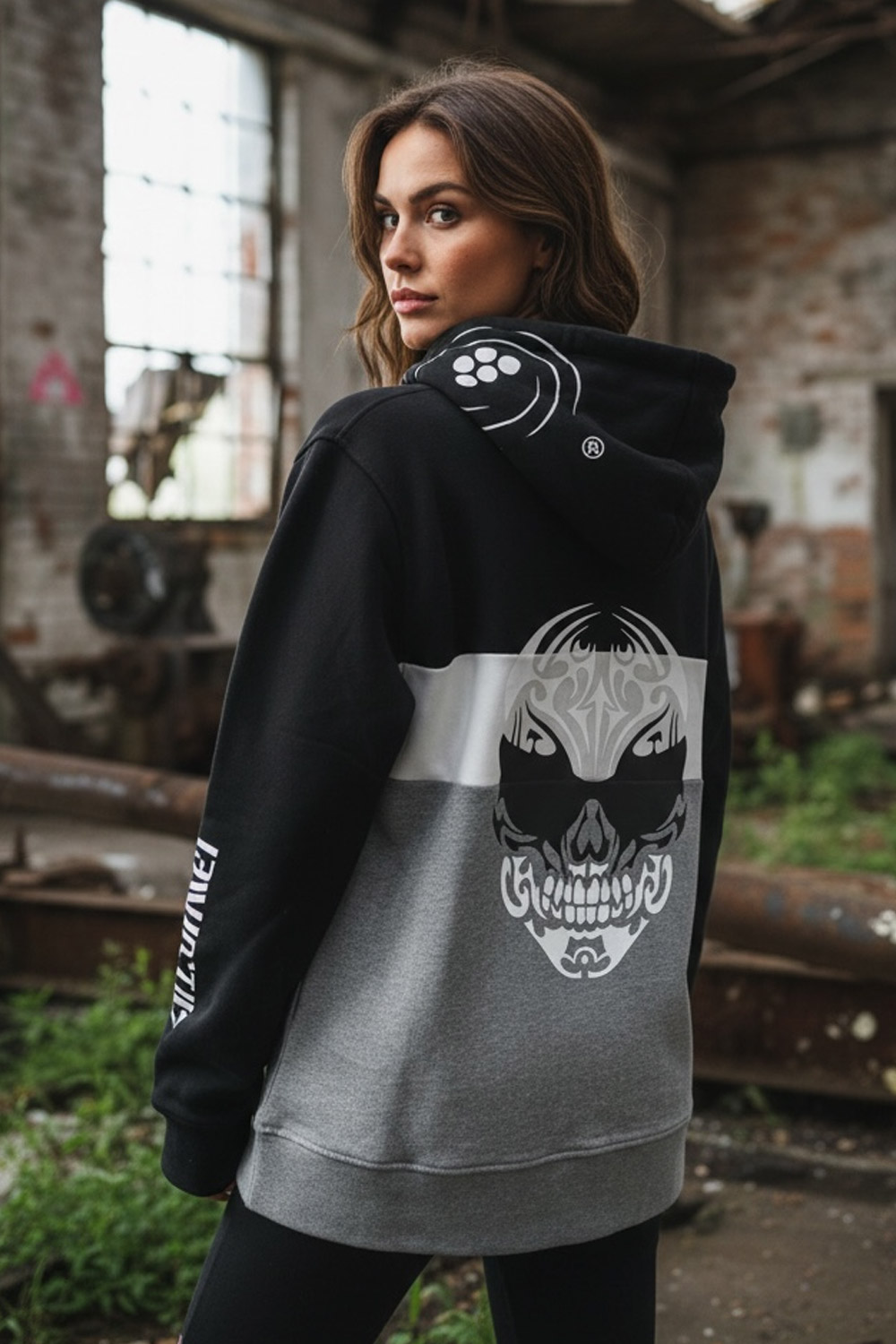 Hoodie Tricolor Skull